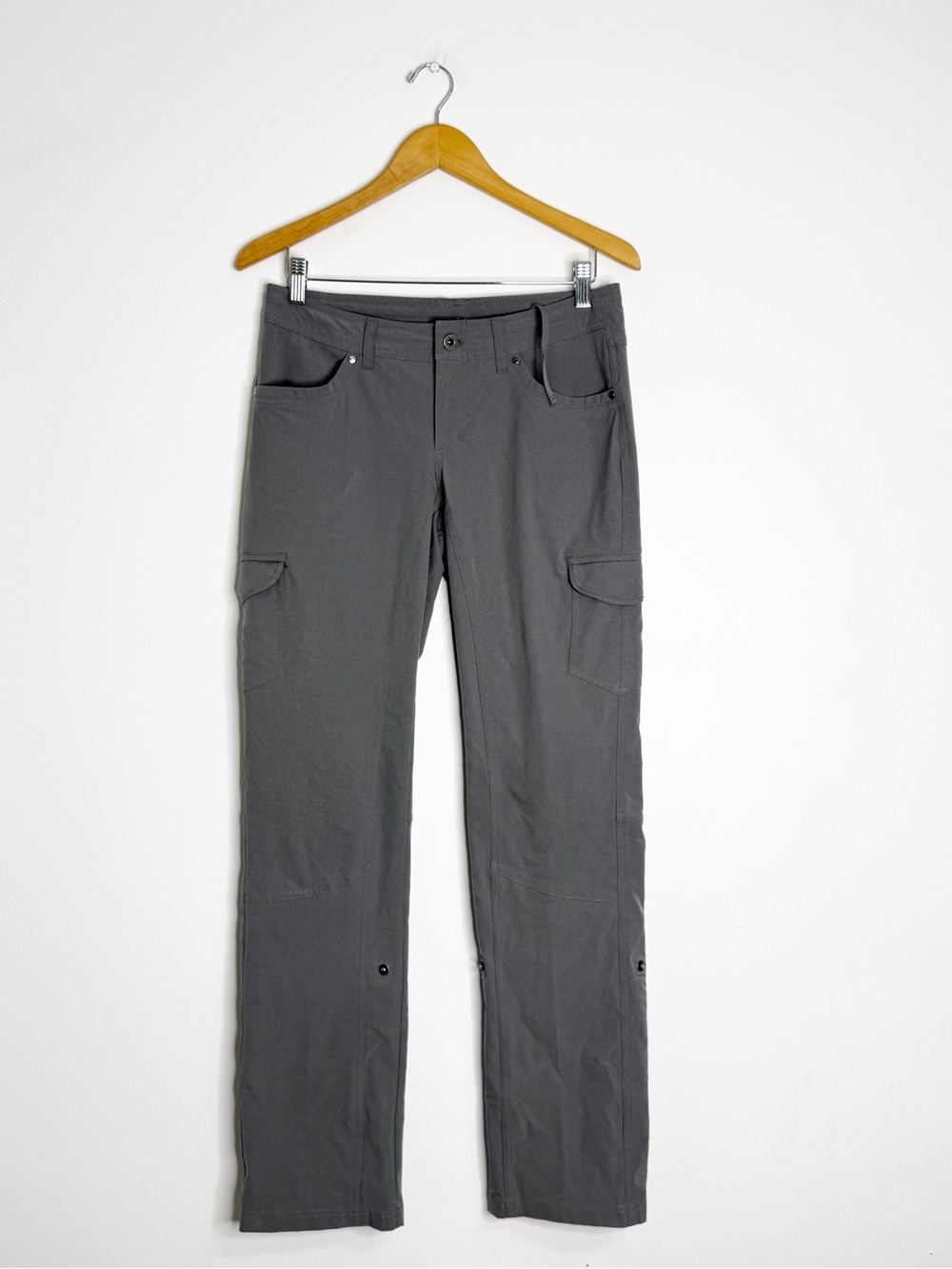Kuhl Freeflex Roll-Up Pants Women’s 6 Gray Cargo Hiking Travel Pants